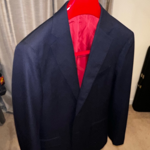 Slight worn Suit Supply 42 R Navy Sienna Suit Coat - Picture 7 of 11